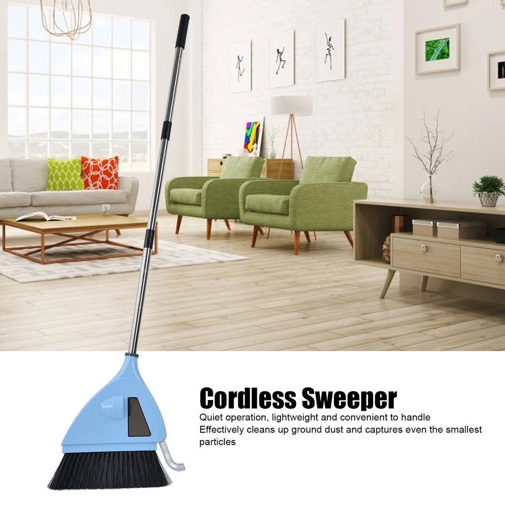 2 in 1 Vacuum Broom 2 in 1 Vacuum Sweeper USB Charging Cordless Vacuum Broom Cleaner for Household Bedroom USB Vacuum Sweeper