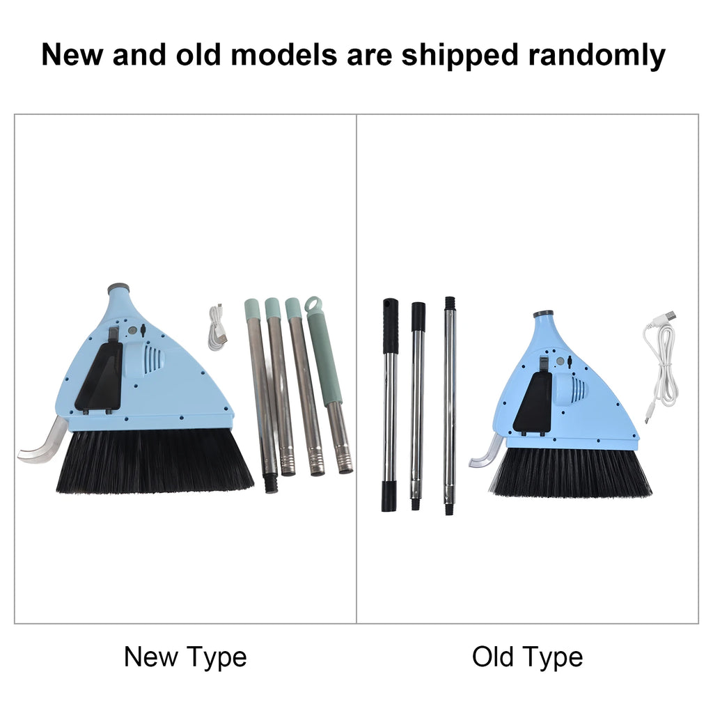 2 in 1 Vacuum Broom 2 in 1 Vacuum Sweeper USB Charging Cordless Vacuum Broom Cleaner for Household Bedroom USB Vacuum Sweeper
