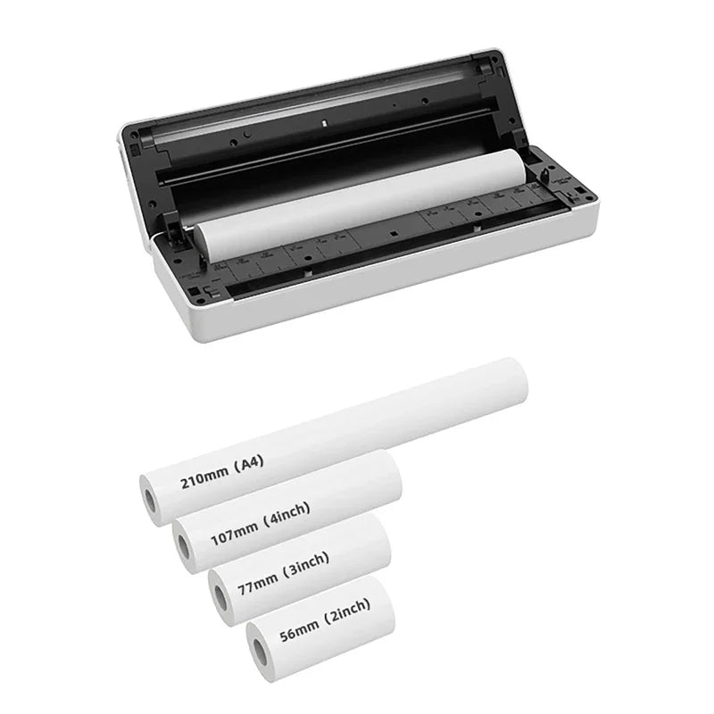 Bluetooth A4 Thermal Printer USB Charging for Contract PDF Document Photo Picture Study Office Wireless Mobile Printing Machine